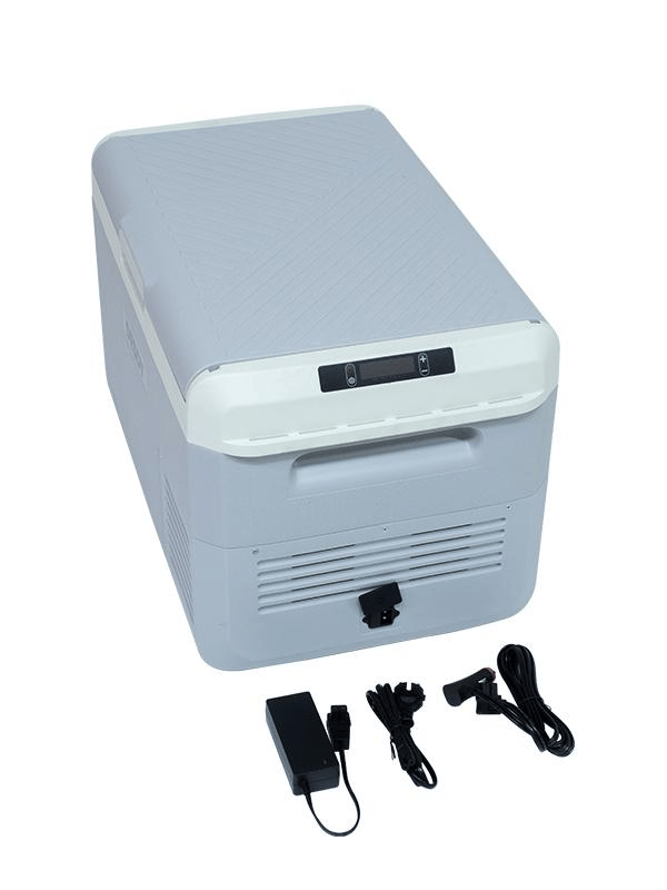  Desdy 50 Litre Tek Kapak Çift Bölmeli Kompresörlü Oto Buzdolabı Gri 50 DSD50DD