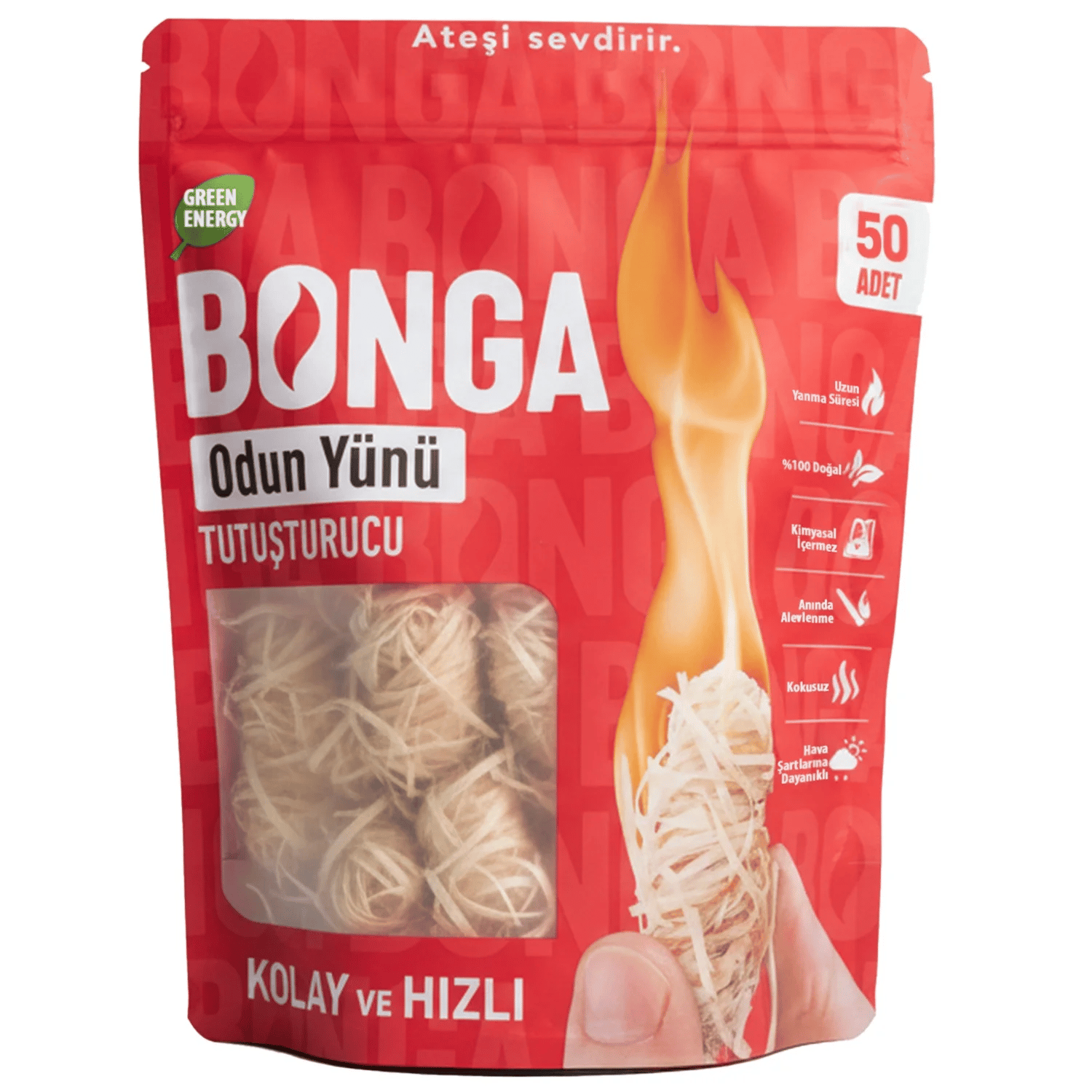Bonga Barbekü Tutuşturucu - 50 Adet (700 Gr) 7226