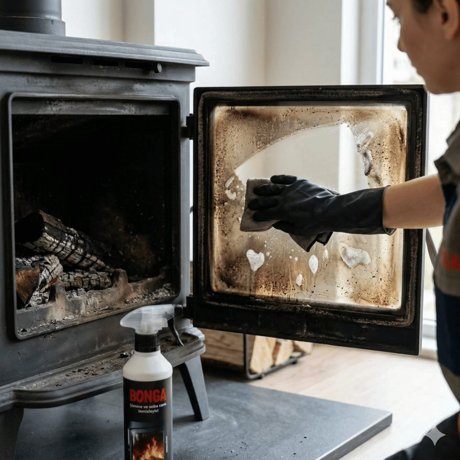 Bonga Şömine ve Soba Camı Temizleyci 6053