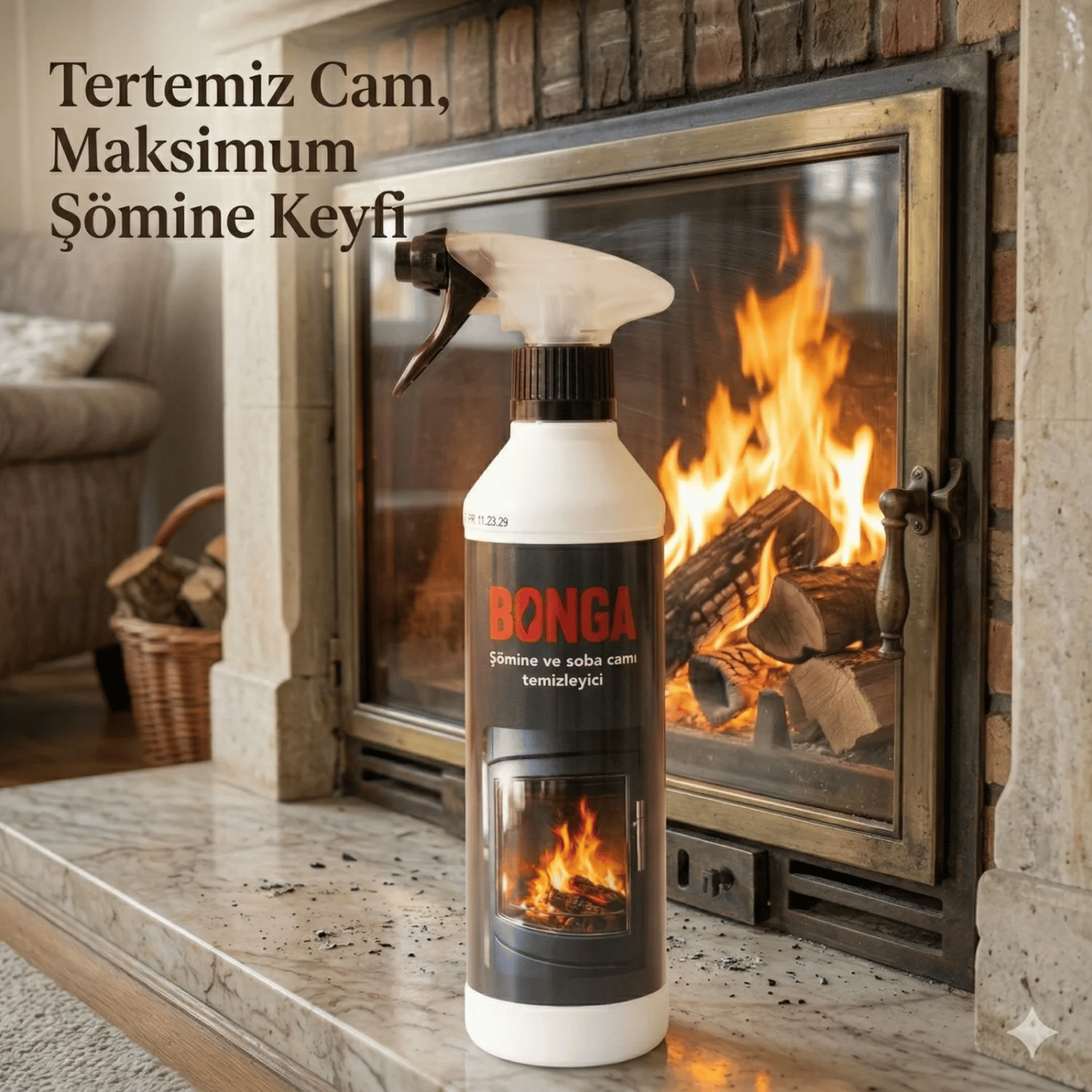 Bonga Şömine ve Soba Camı Temizleyci 6053