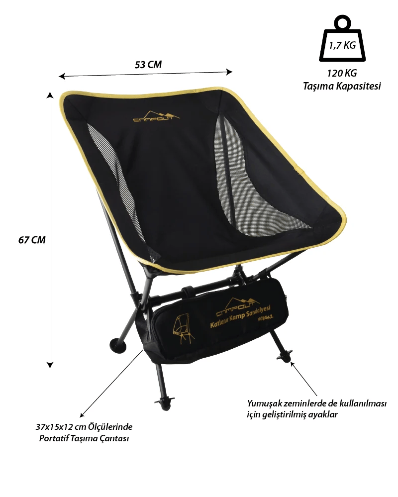 CAMPOUT PRATİK KAMP SANDALYESİ 