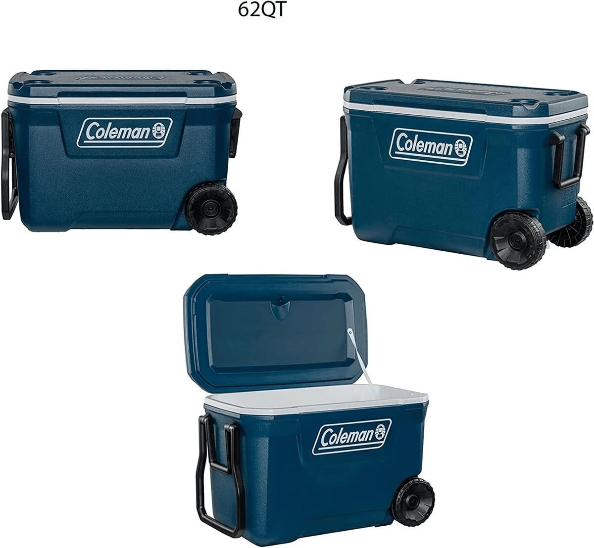 Coleman Xtreme Wheeled 62 QT Tekerlekli Soğutucu Buzluk 58.6 Lt, Renk: Lacivert 8778