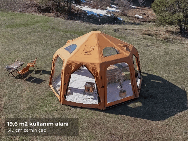 Glampout Coral Şişme Kamp Çadırı 19.6 m2 Kum Mercan 1688