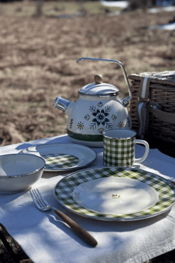 Glampout Cozy Emaye Kase Bej 14 cm 1114