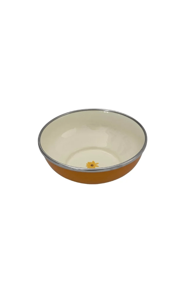 Glampout Picnic Emaye Kase Sarı 14 cm 1060