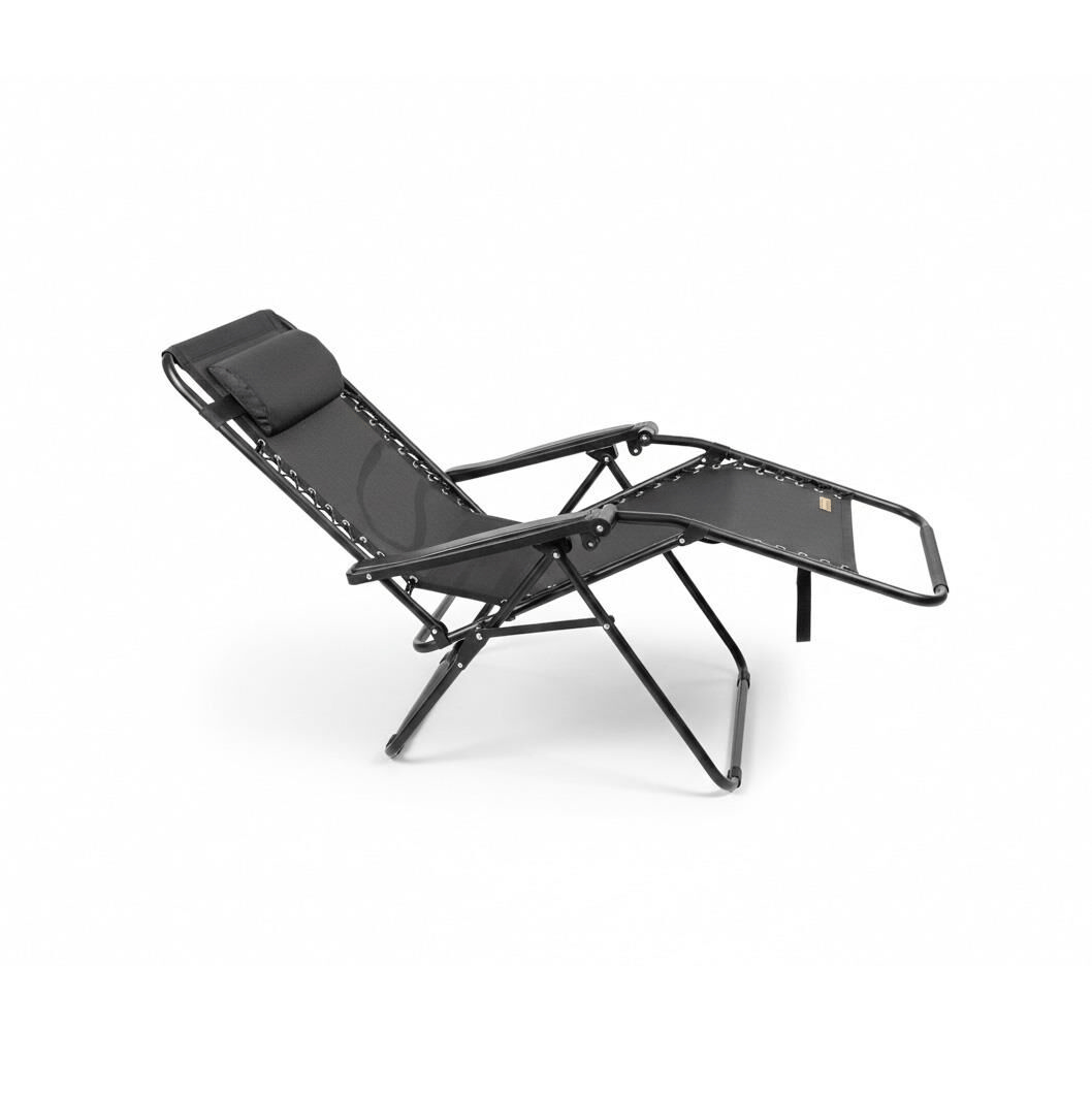 Madfox EasyRest Katlanır Şezlong Sandalye, Renk:Gri