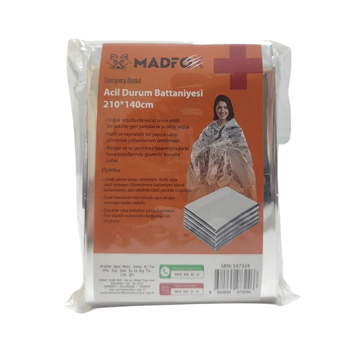 Madfox Emergency Blanket Acil Durum Battaniyesi 210*140cm