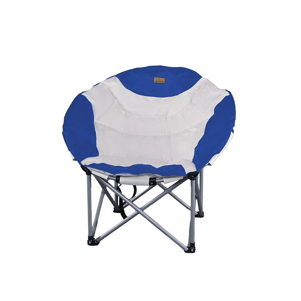 Madfox Moonchair Deluxe Katlanır Kamp Sandalyesi, Renk:Mavi/Gri