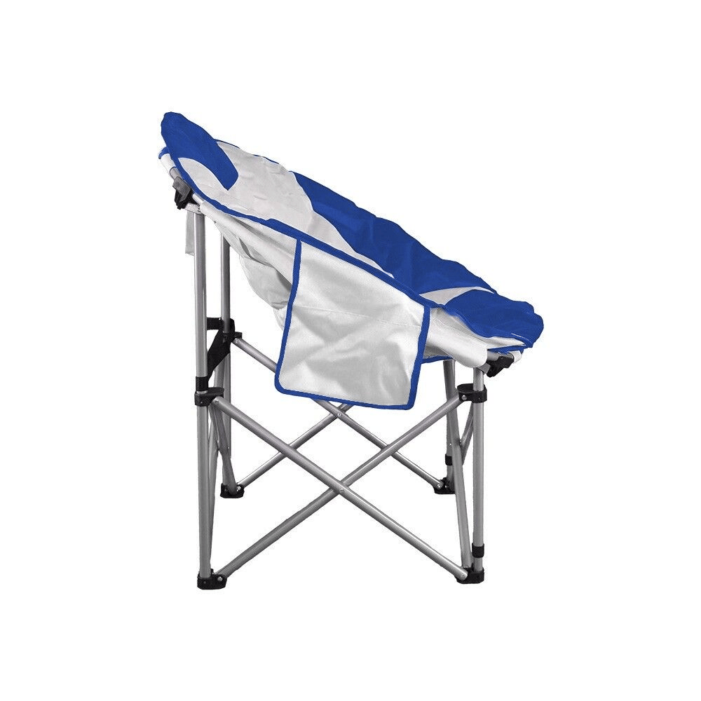 Madfox Moonchair Deluxe Katlanır Kamp Sandalyesi, Renk:Mavi/Gri