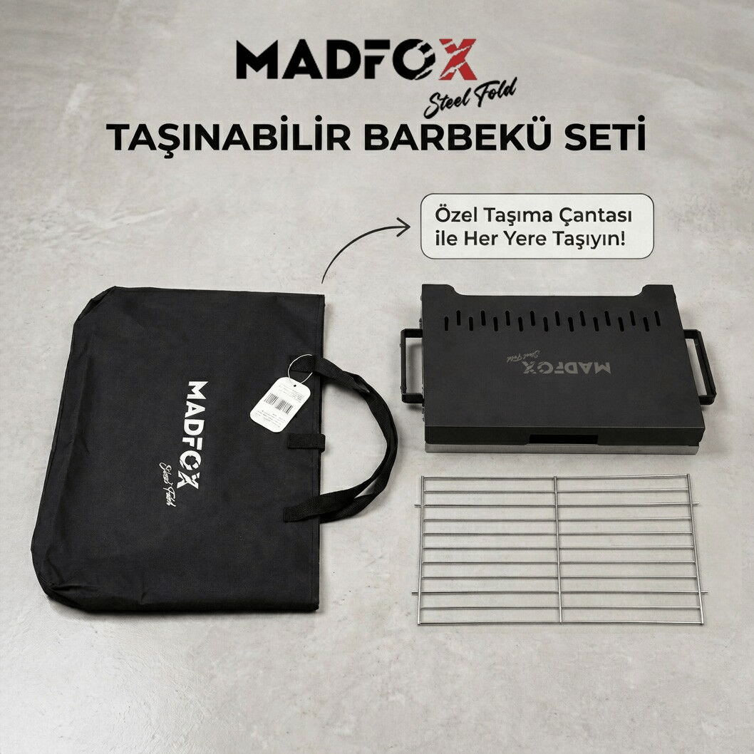 Madfox SteelFold Paslanmaz Çelik Katlanabilir Mangal