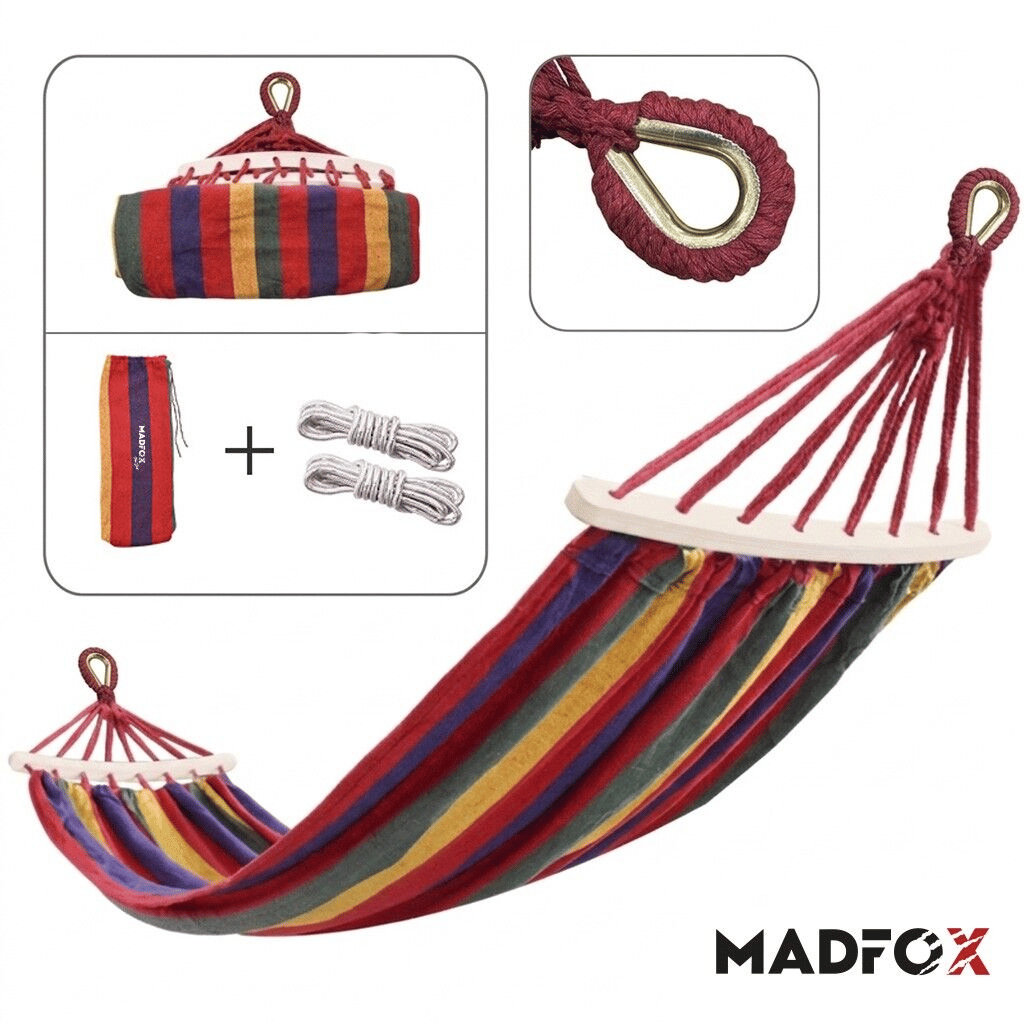 Madfox Tree Bed Lightweight Canvas Hamak/Kırmızı/