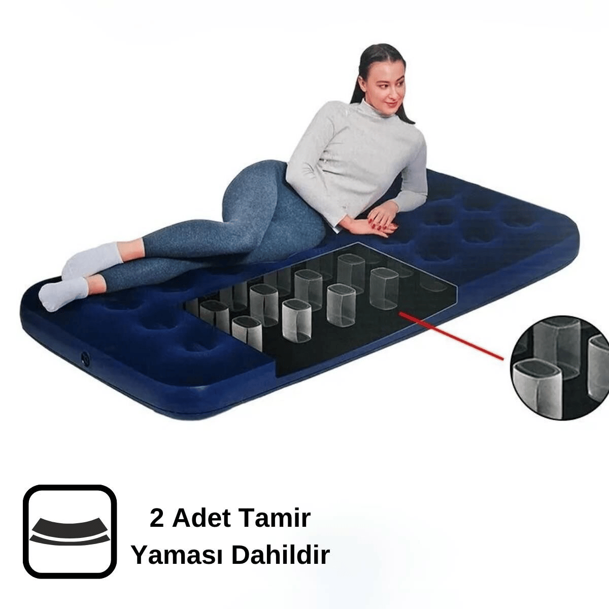 Madfox Tritech Luftbett Single Tek Kişilik Şişme Yatak