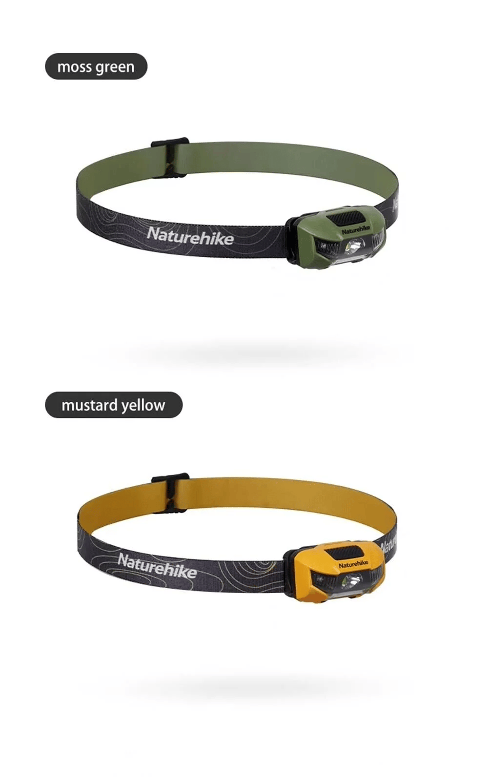Naturehike Hakino 210 Lümen Kafa Lambası, Renk: Moss Green 2140