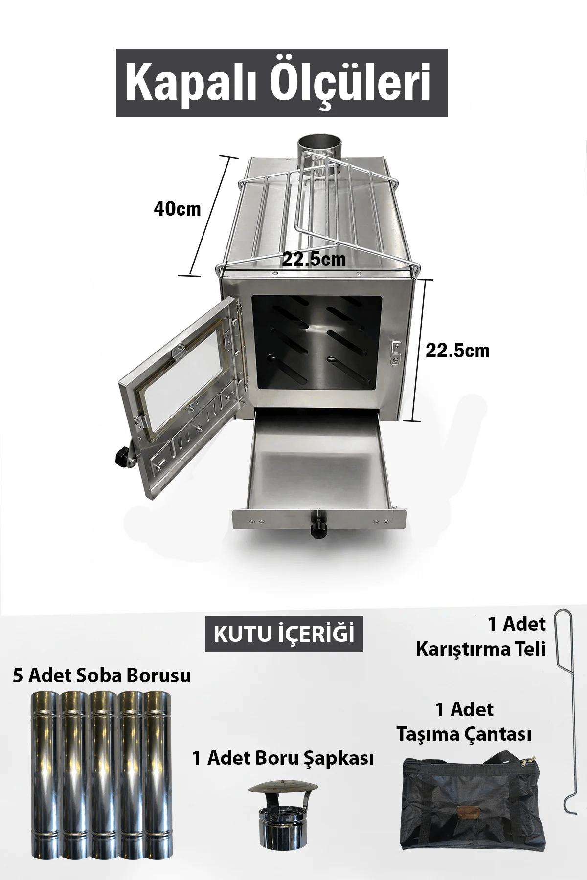 World Camp Krom Çadır Sobası WR-145B 1503