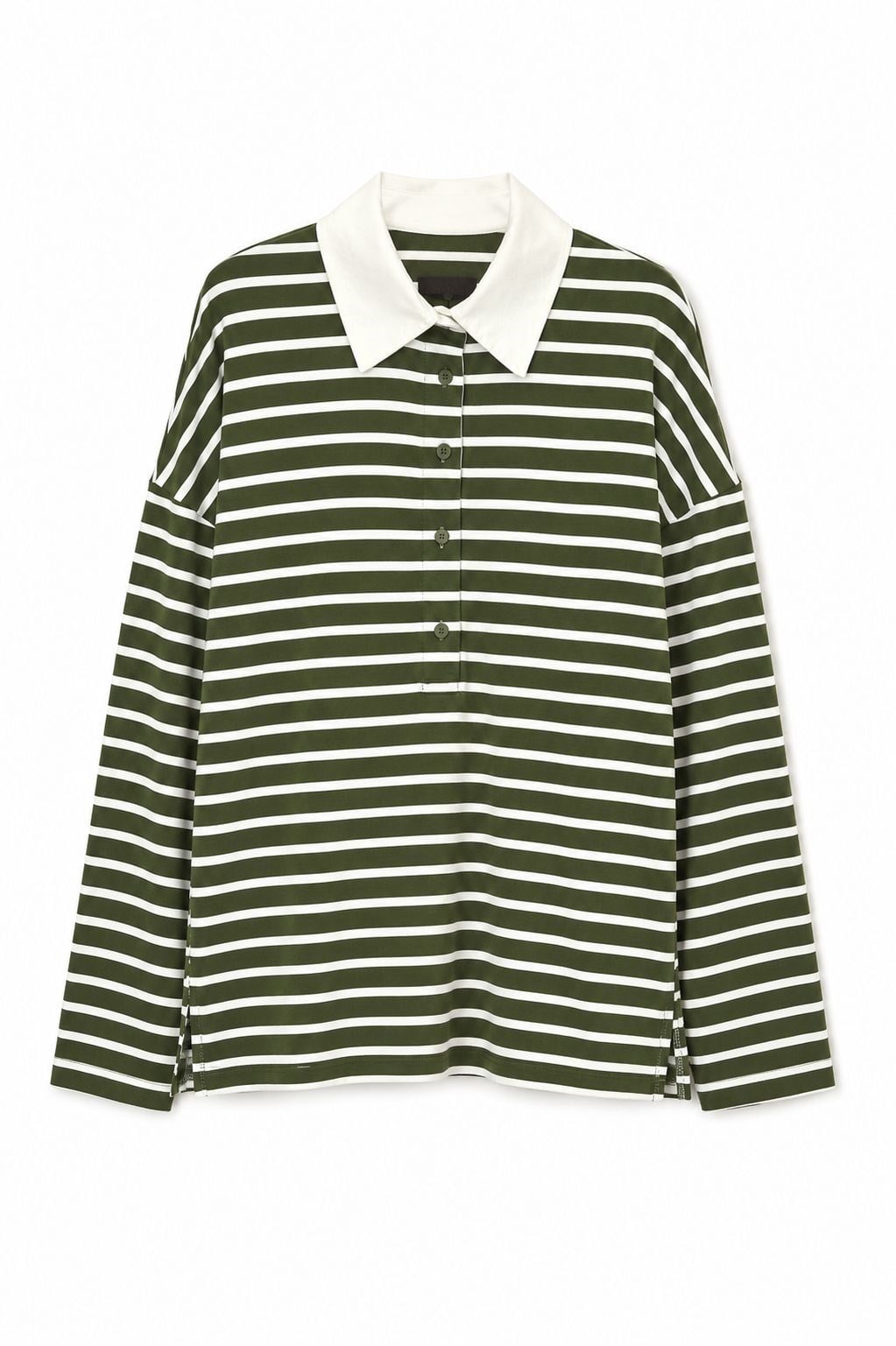 İnce Polo Yaka Sweat Yeşil