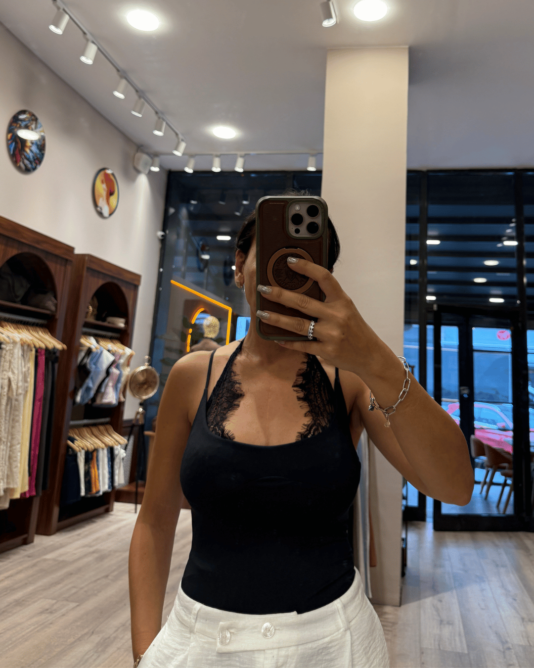 26YBLZ02267 QUZU DANTEL DETAY BLUZ
