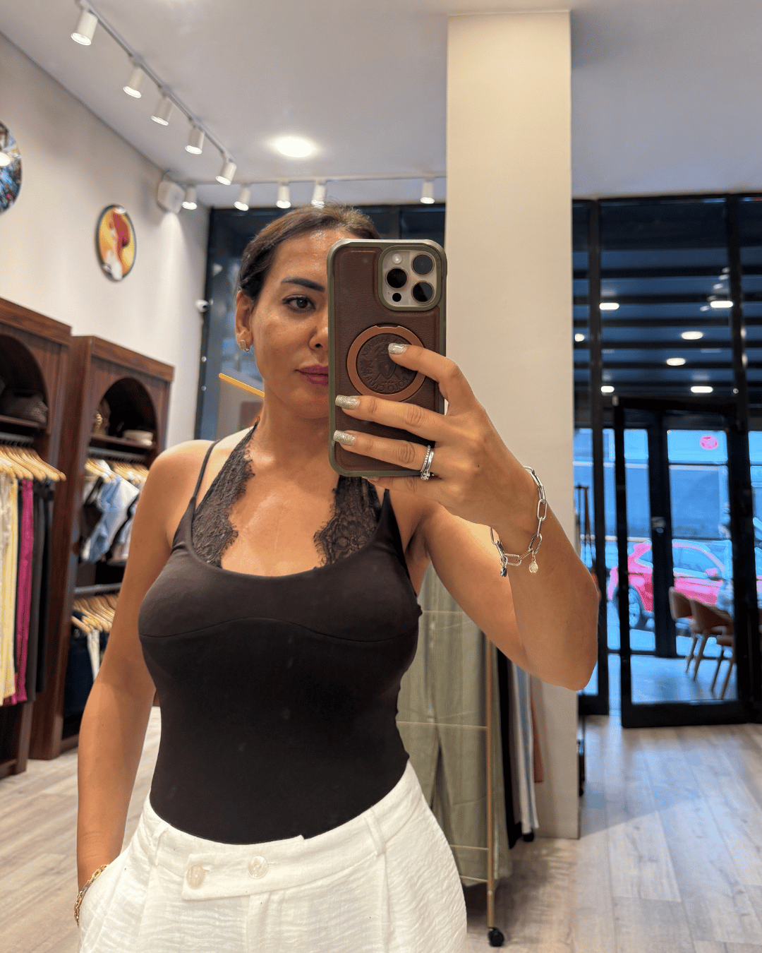 26YBLZ02267 QUZU DANTEL DETAY BLUZ