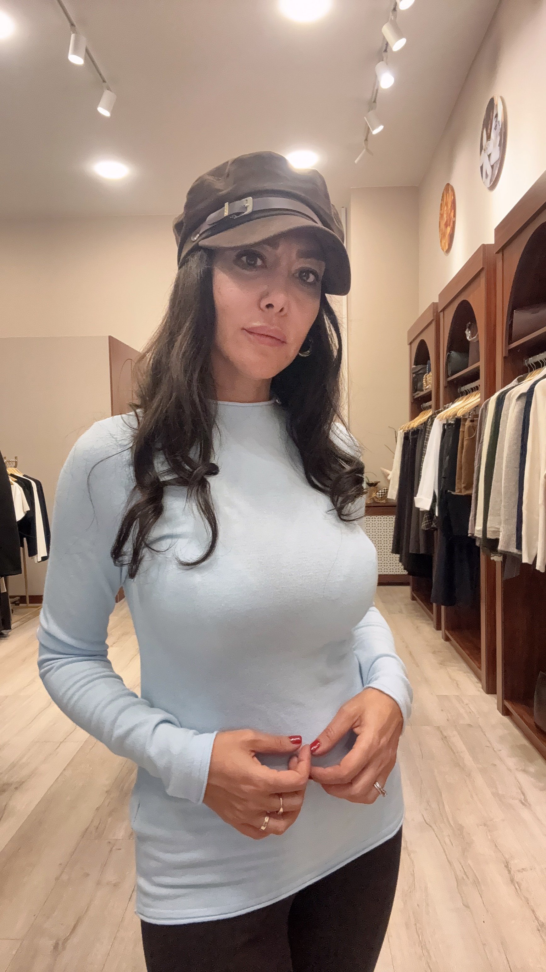 Dik Yaka Kaşmirli Ultra Hafif Triko Kazak