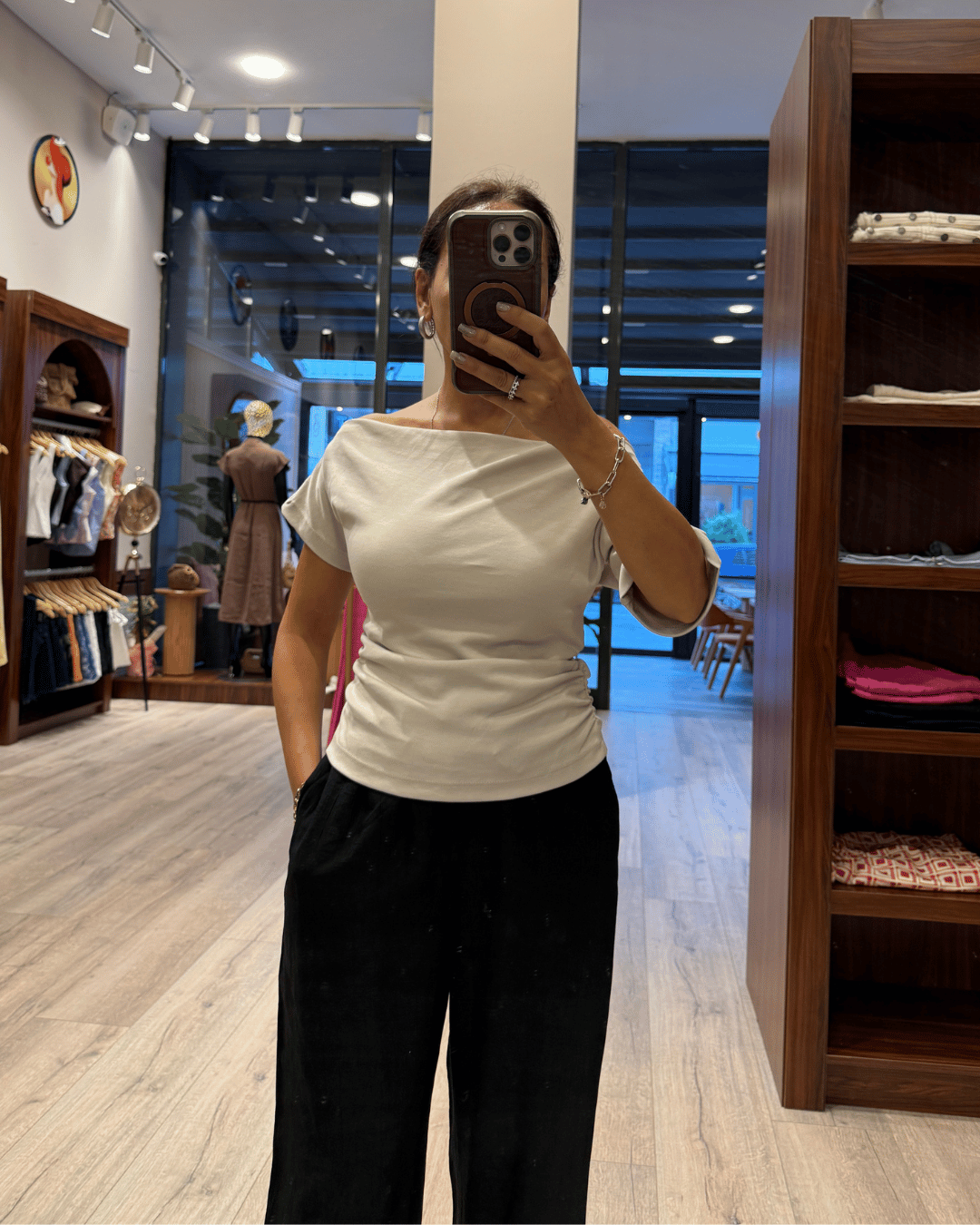 FLOW 260840 TEK OMUZ PENYE BLUZ