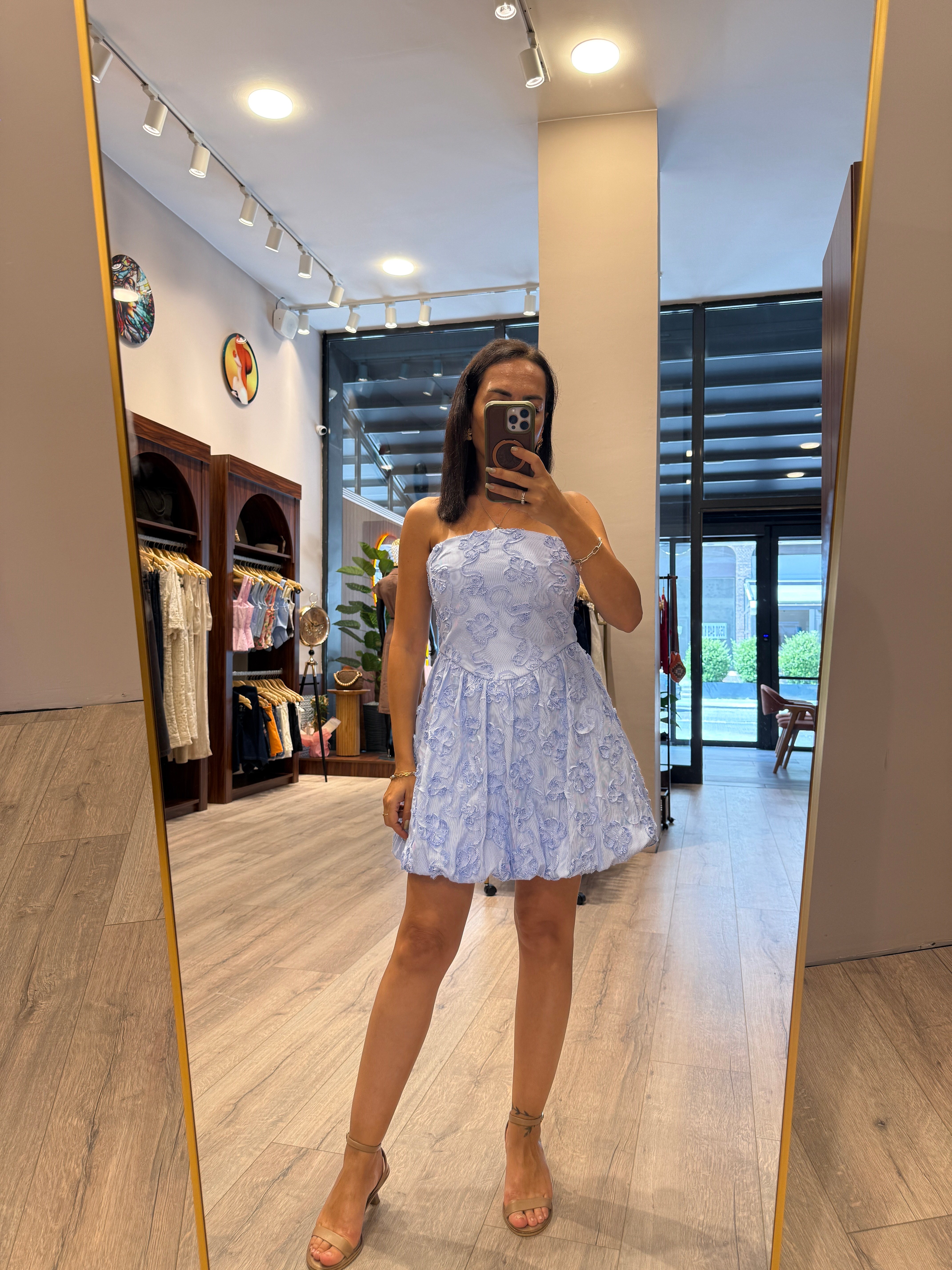 FLOW 268299 STRAPLEZ BALON ELBİSE