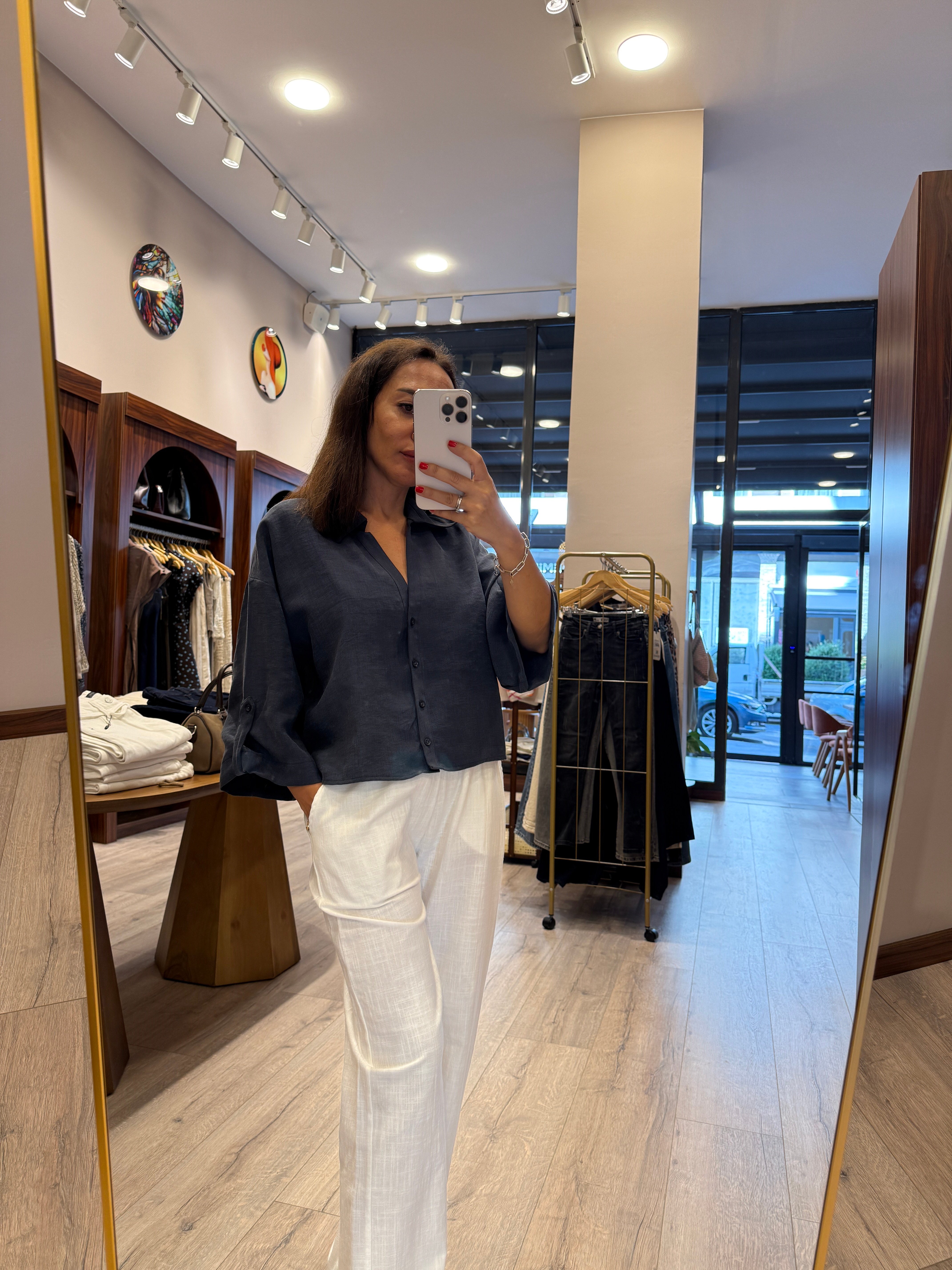 LACİVERT RELAX GÖMLEK