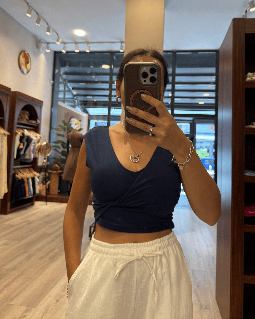 QUZU 26YBLZ02338 CROP DETAYLI BLUZ