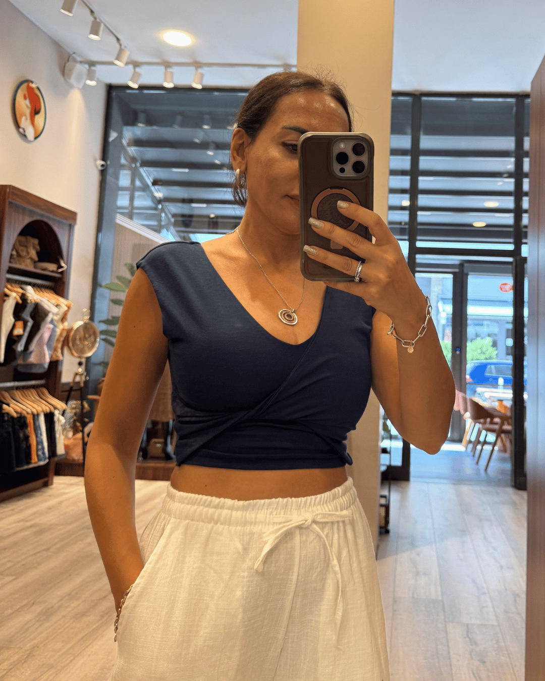 QUZU 26YBLZ02338 CROP DETAYLI BLUZ