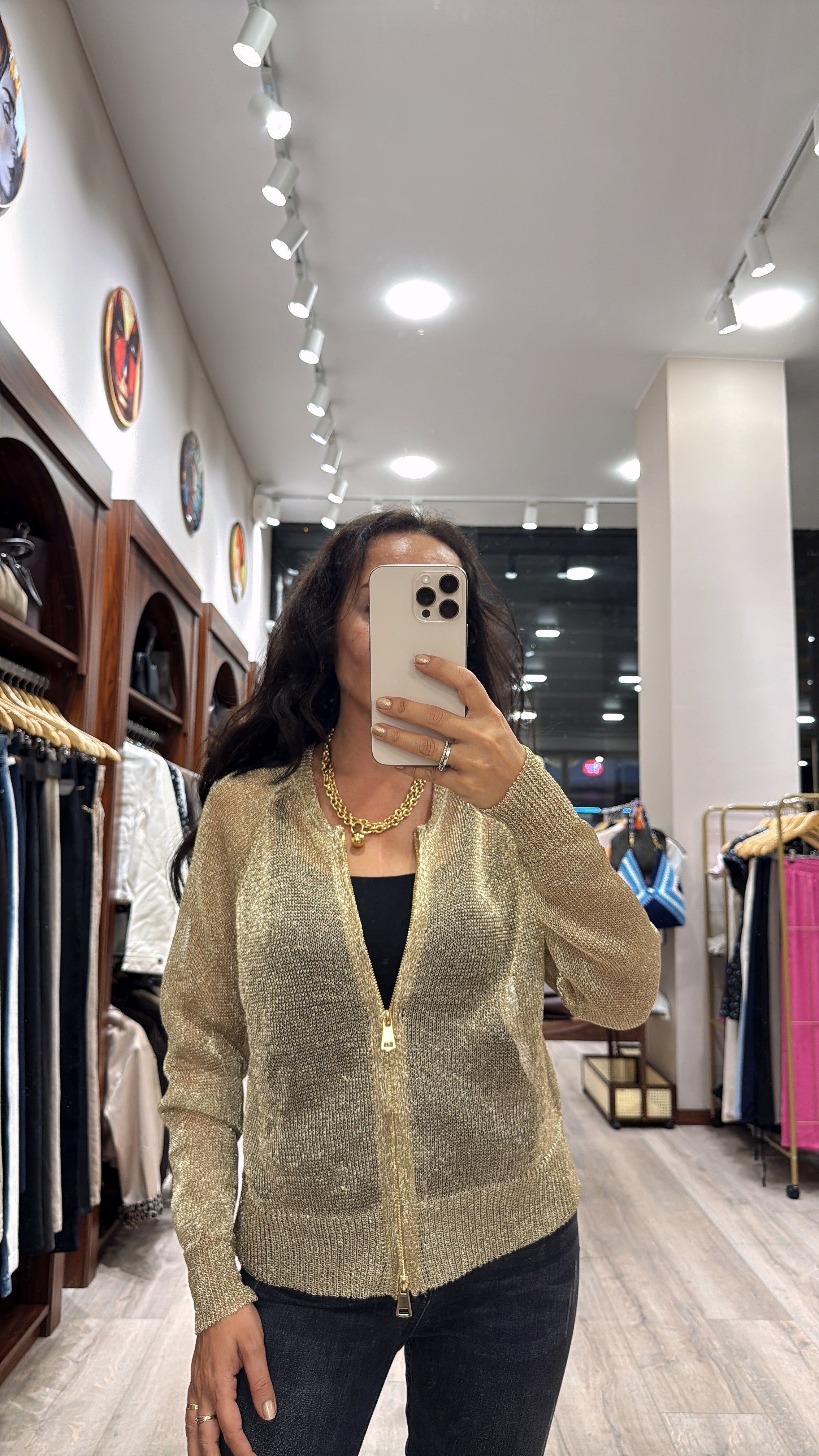 SİMLİ FERMUARLI HIRKA-GOLD