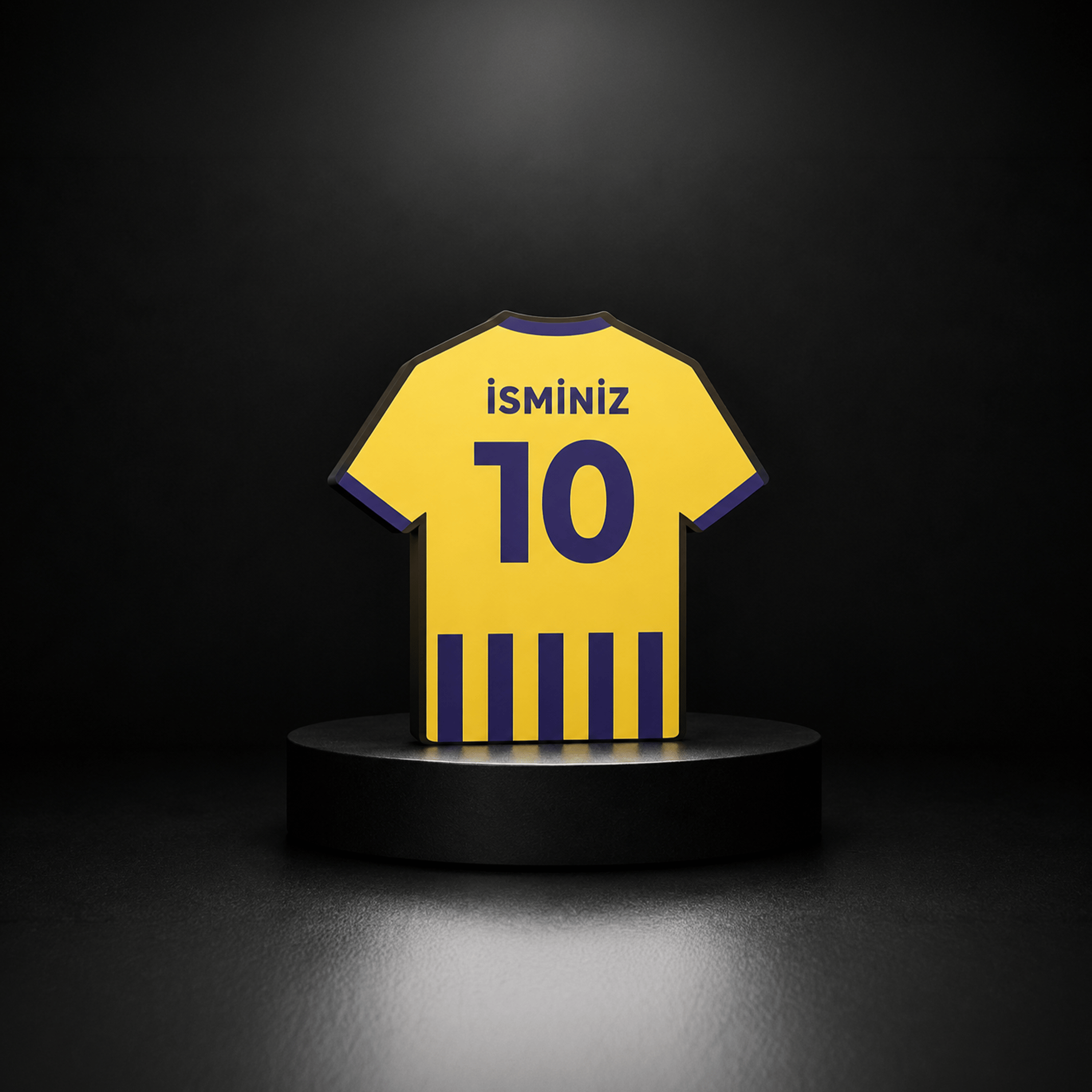 Kişiye Özel Sarı Lacivert Taraftar Lightbox