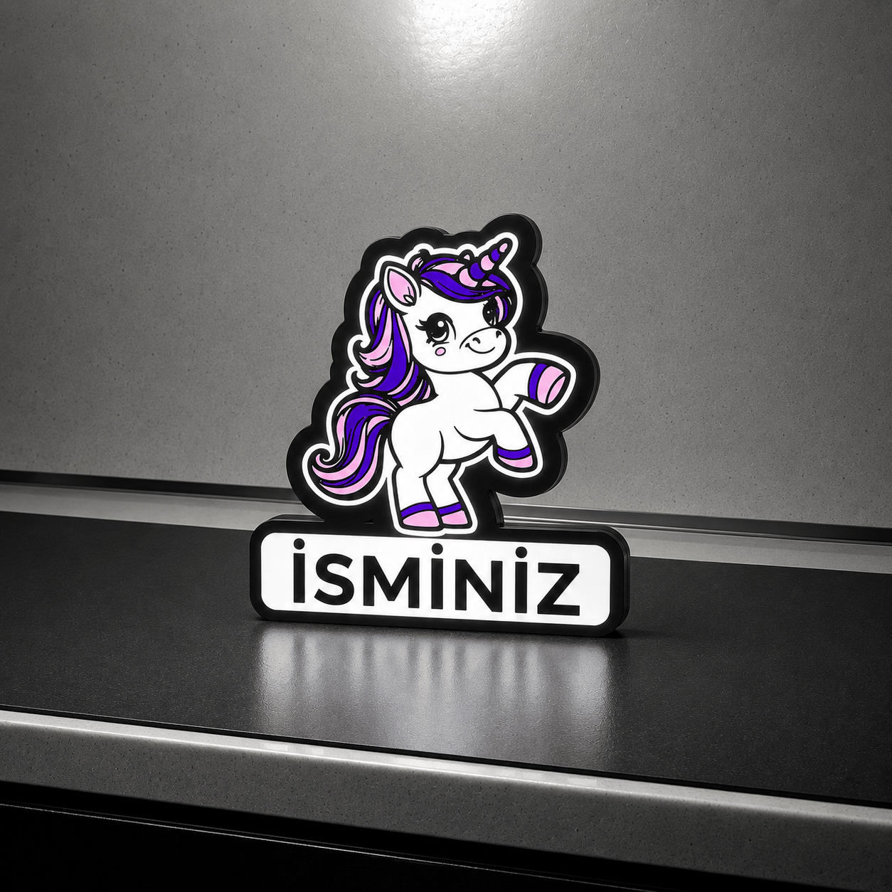 Kişiye Özel İsimli Unicorn Lightbox