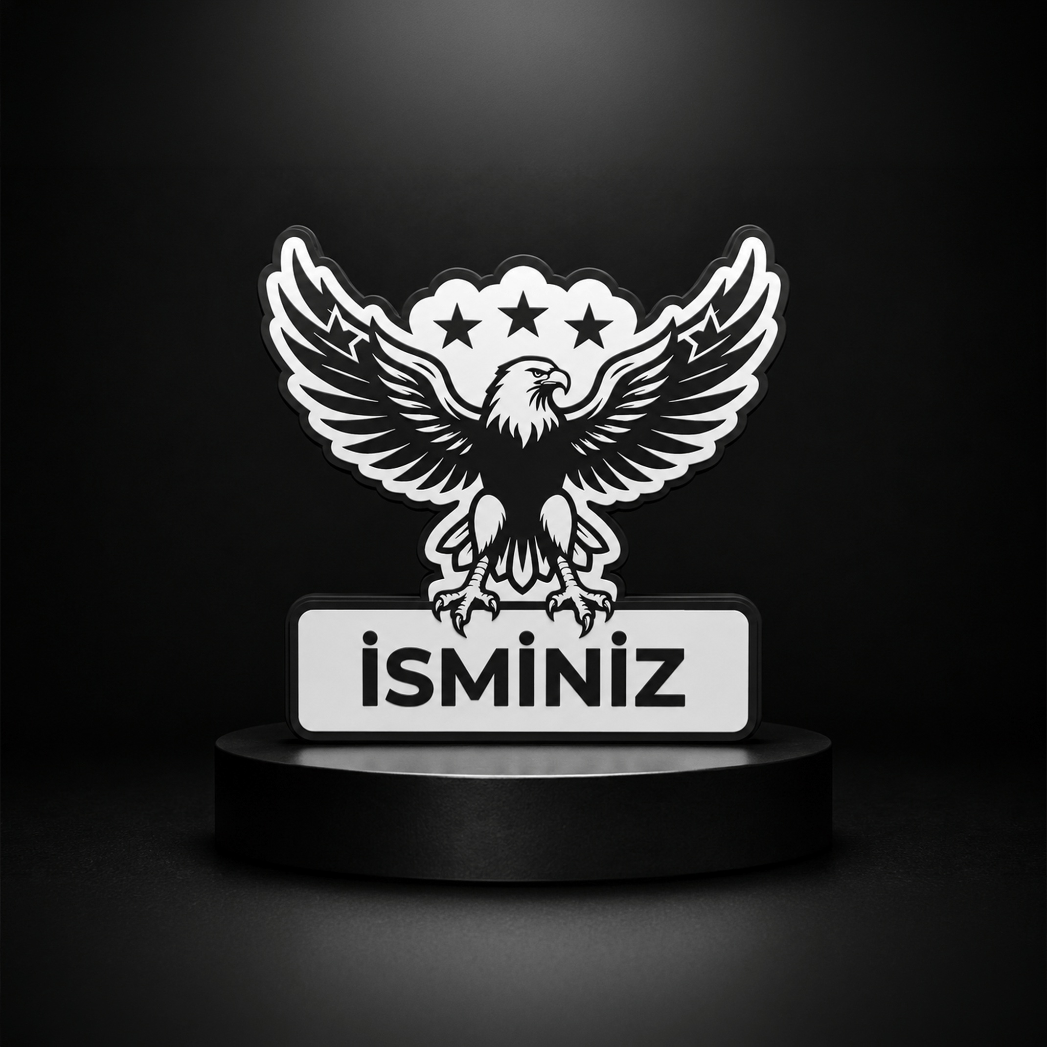 Kişiye Özel Kartal Figürlü  Taraftar Lightbox