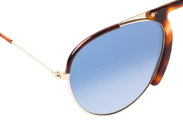 LGR Zeraf Gold / Havana Maculato 02 // Blue HD Unisex Güneş Gözlüğü