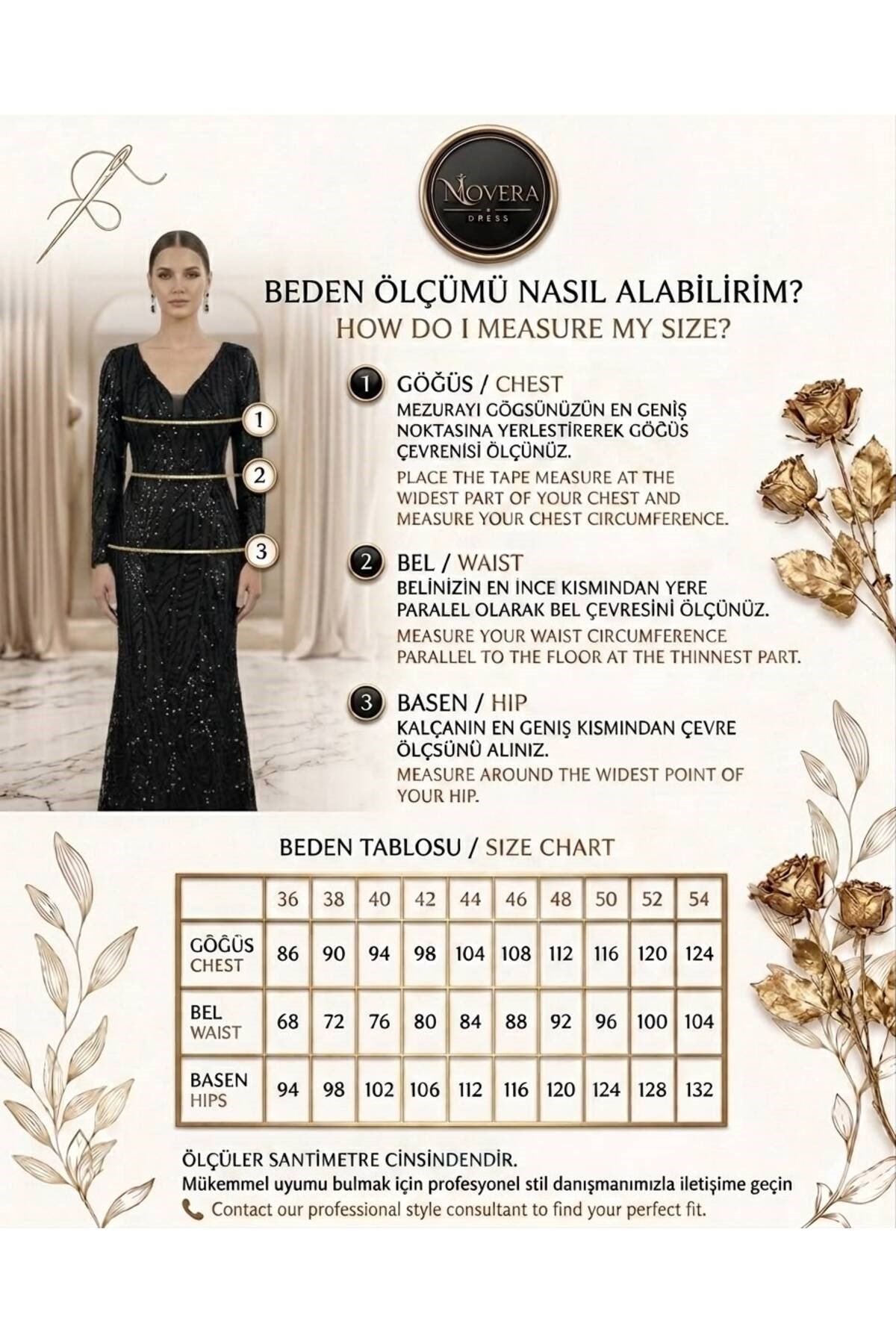 Novera Vizon Payet İşlemeli V Yaka Kısa Kollu Büyük Beden Midi Abiye Elbise