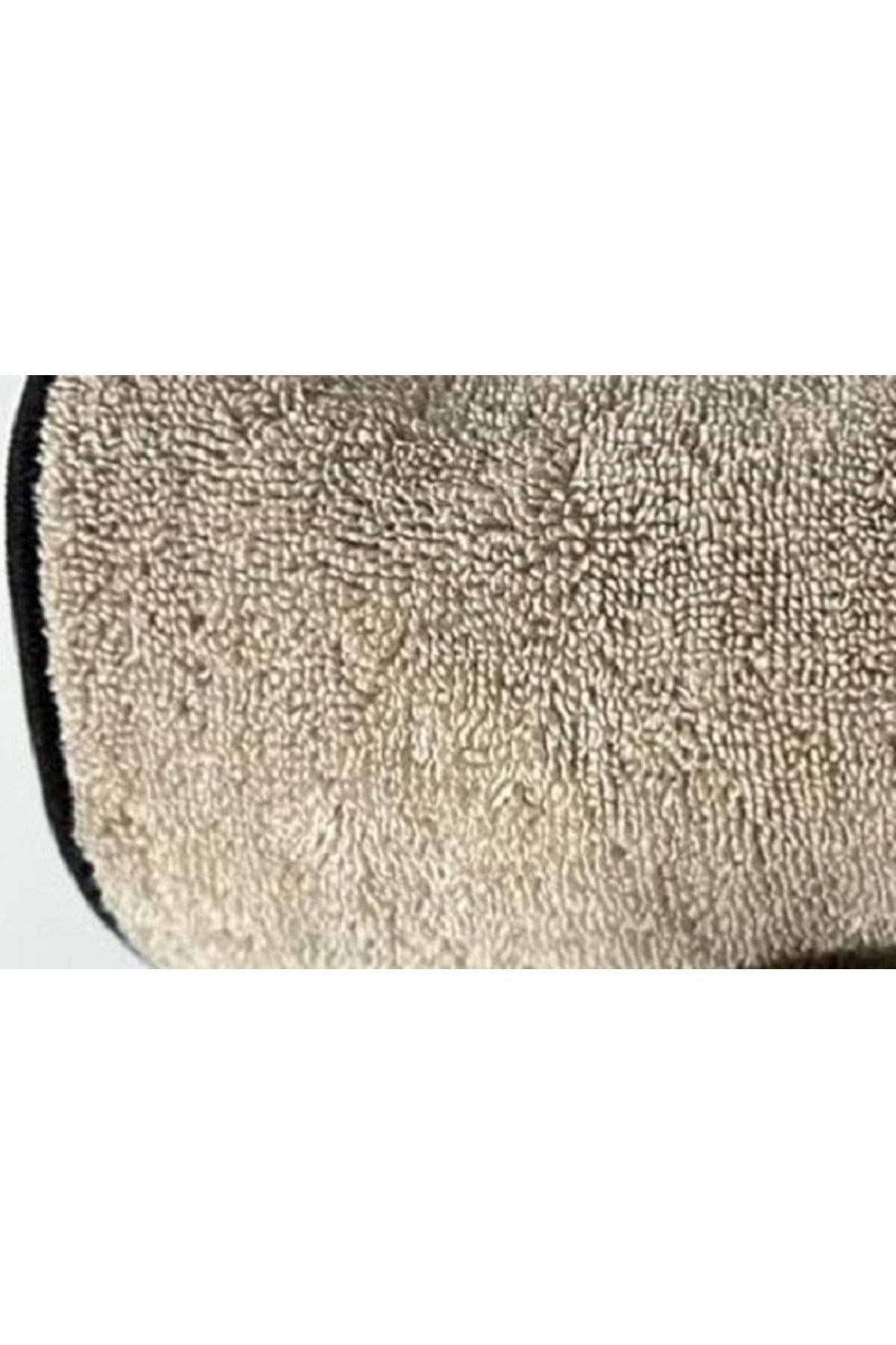 %100 Pamuk Bukle Havlu | Banyo Otel Baş El Havlusu | 50x100cm | Soura | Kenar Siyah Özel Işlemeli