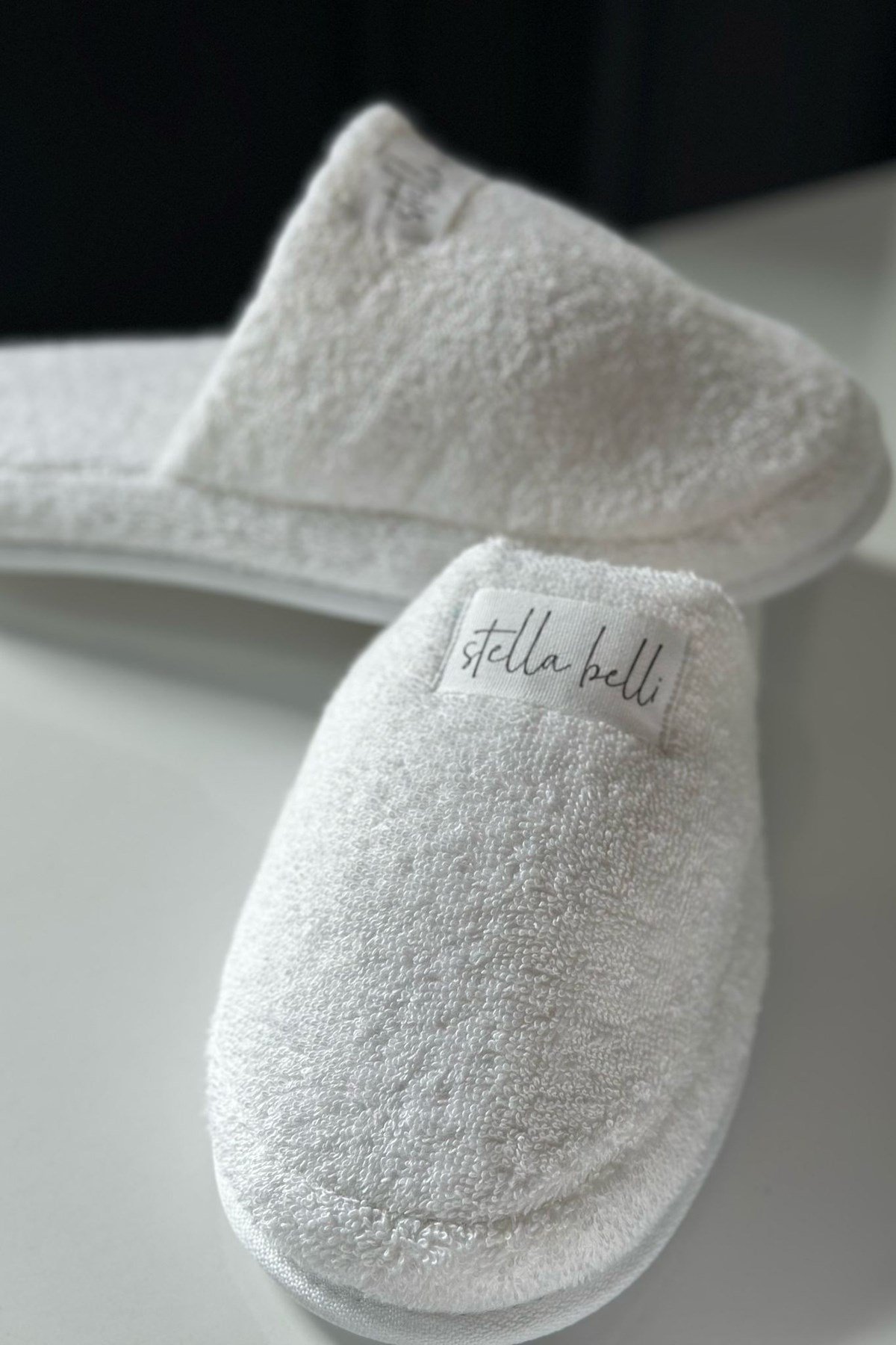 Havlu Terlik | %100 Pamuk | Kaymaz Kalın Taban | Sauna Spa Otel Banyo Ev Misafir Lohusa Terliği