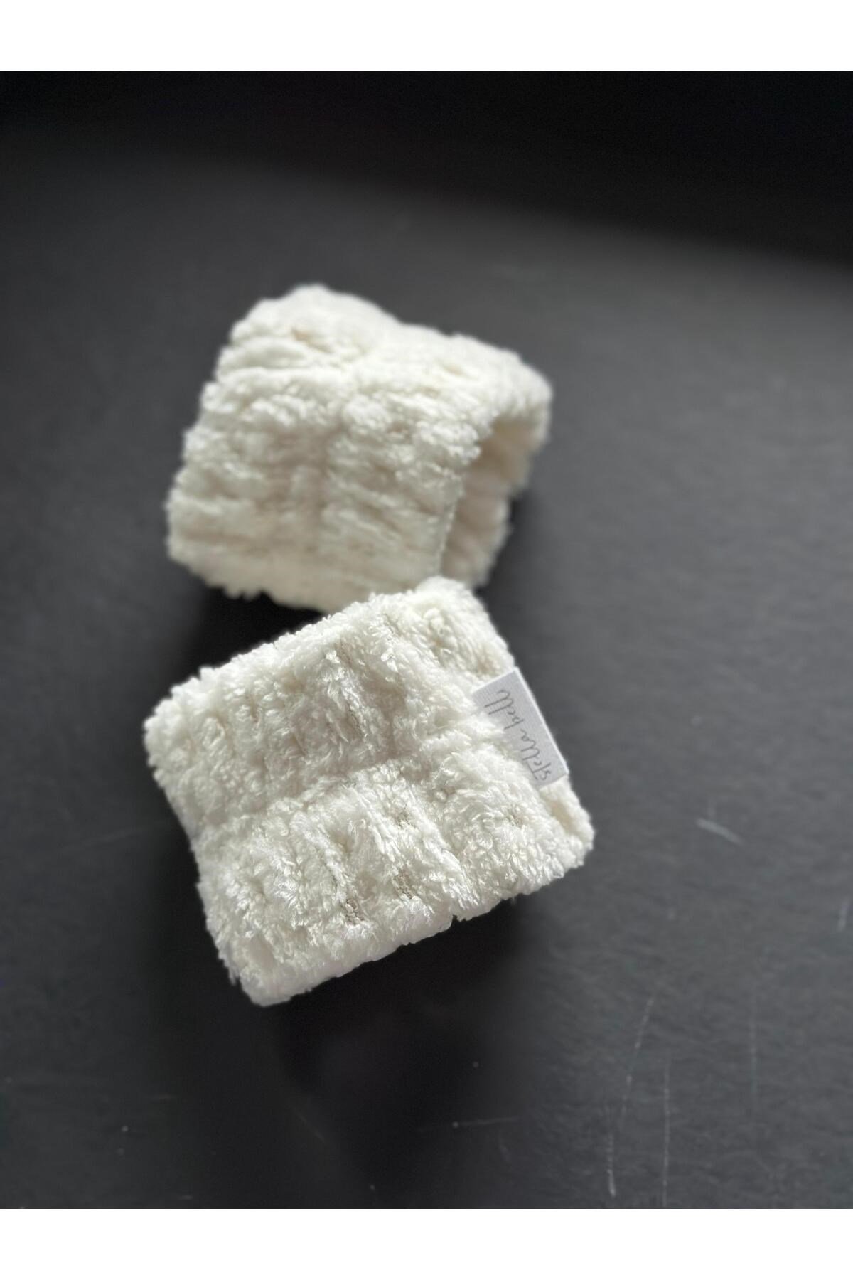 Mikrofiber Jakarlı Welsoft 2li Bileklik Kol Bandı Seti | Kadın & Erkek Makyaj ,Yüz Yıkama Sporcu Spa
