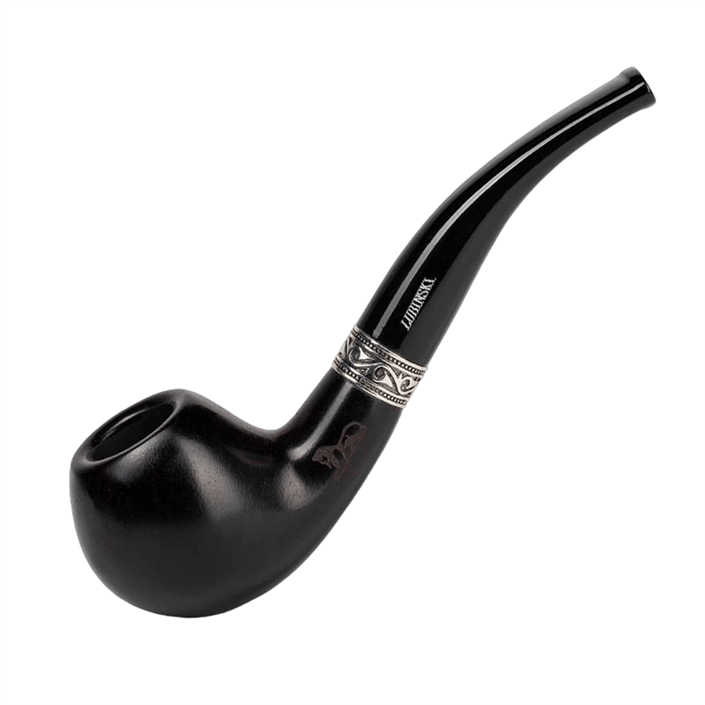 Lubinski Abanoz Pipo Siyah Smooth İşleme -01