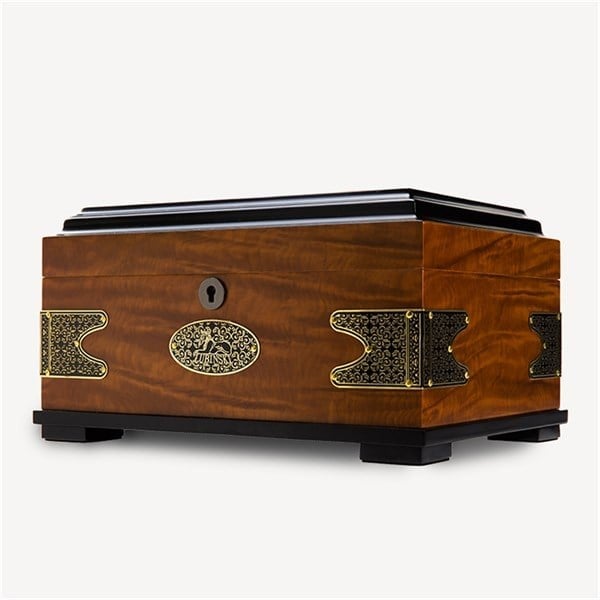 Lubinski Authentic Cedar Tepsili Puro Kutusu Humidor Koyu Kahve 80s