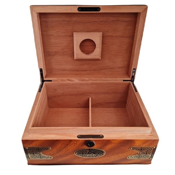 Lubinski Authentic Cedar Tepsili Puro Kutusu Humidor Koyu Kahve 80s