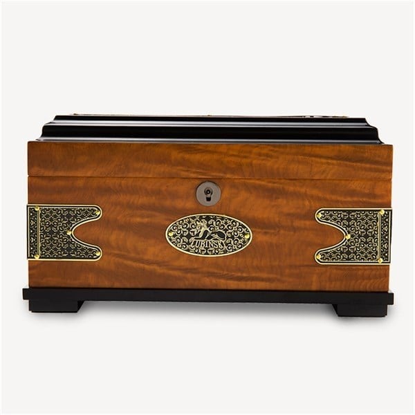 Lubinski Authentic Cedar Tepsili Puro Kutusu Humidor Koyu Kahve 80s