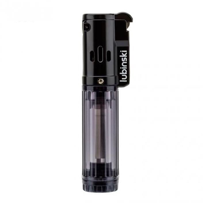 Lubinski Cigar Basic Slim Tek Torch Puro Çakmağı Siyah