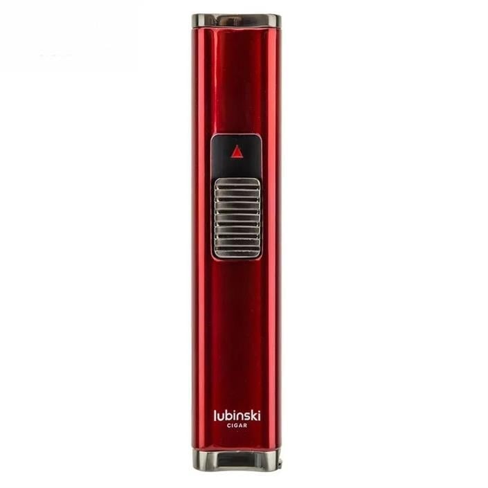 Lubinski Cigar Slim Cetvelli Ve Sehpalı Çift Torch Puro Çakmağı Kırmızı
