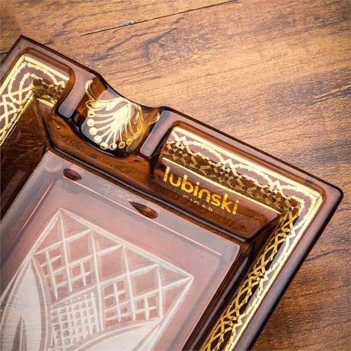 Lubinski Elegant Wings İkili Dikdörtgen Puro Küllüğü Kahve