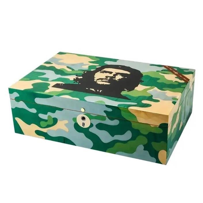 Lubinski Guevara Anniv. Parmak İzi Kilitli Humidor Puro Kutusu 120s