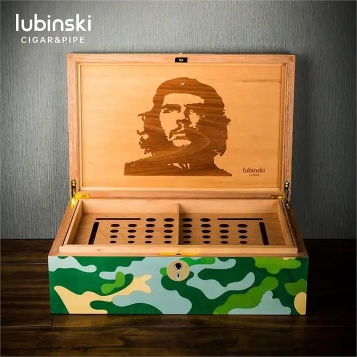 Lubinski Guevara Anniv. Parmak İzi Kilitli Humidor Puro Kutusu 120s