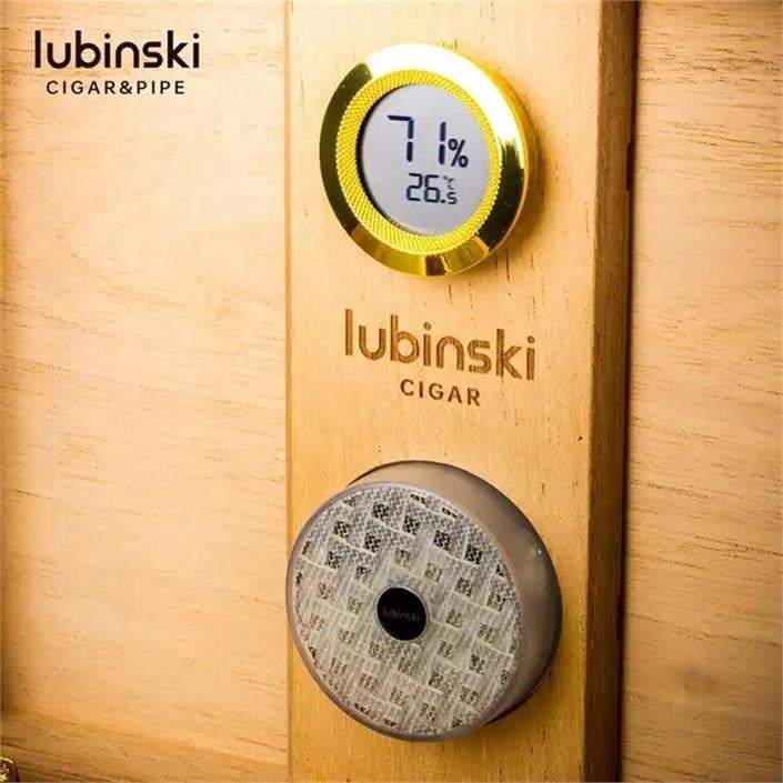 Lubinski Humidor Puro Kutusu Lacivert Lake Lion 50s