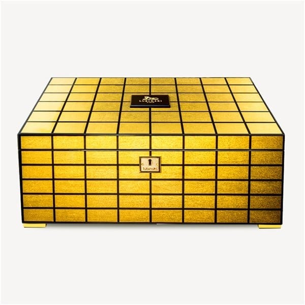 Lubinski Limited Edt. Gold Plated Humidor