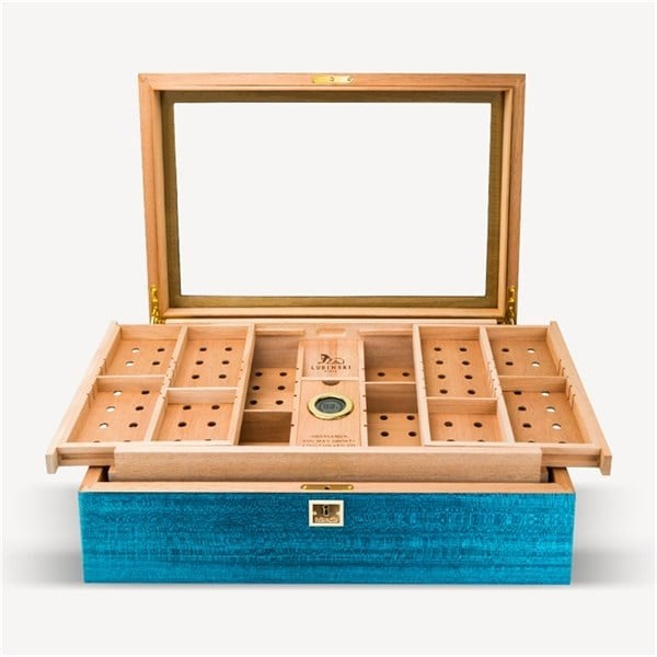 Lubinski Limited Edt. İspanyol Sedir Mavi Humidor