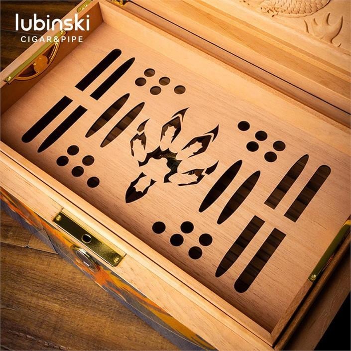 Lubinski Limited Edt. Parmakizi Kilitli Blue Dragon Claw Humidor Puro Kutusu 80's