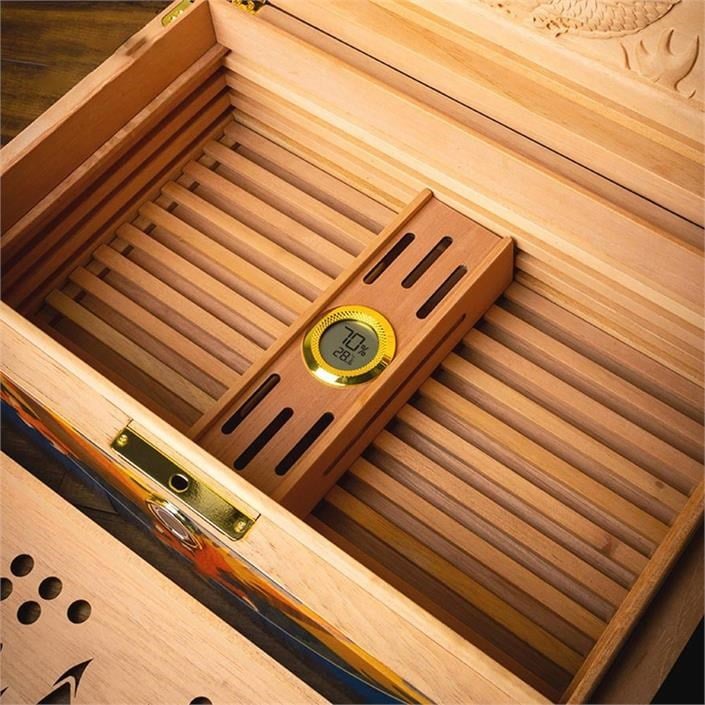 Lubinski Limited Edt. Parmakizi Kilitli Blue Dragon Claw Humidor Puro Kutusu 80's
